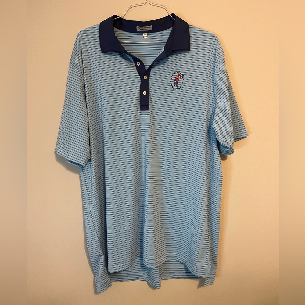 Peter Millar 124th U.S. Open Blue Striped Polo Shirt